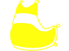 黄色の剣道の胴の防具のシルエット