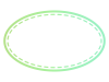 緑のグラデーションの楕円フレーム　641