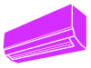 紫色のエアコンのシルエット