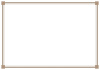 【角に四角のある二重線フレーム】１　ベージュ　白背景jpeg