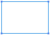 【角に四角のある二重線フレーム】１　水色　白背景jpeg