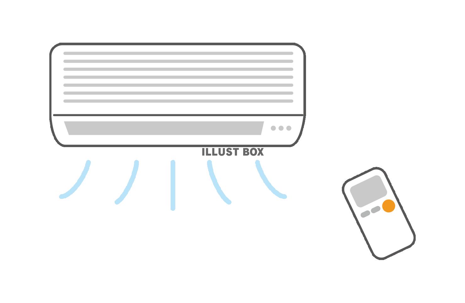 エアコンとリモコンのイラスト