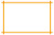 交差二重線の四角フレーム/オレンジ