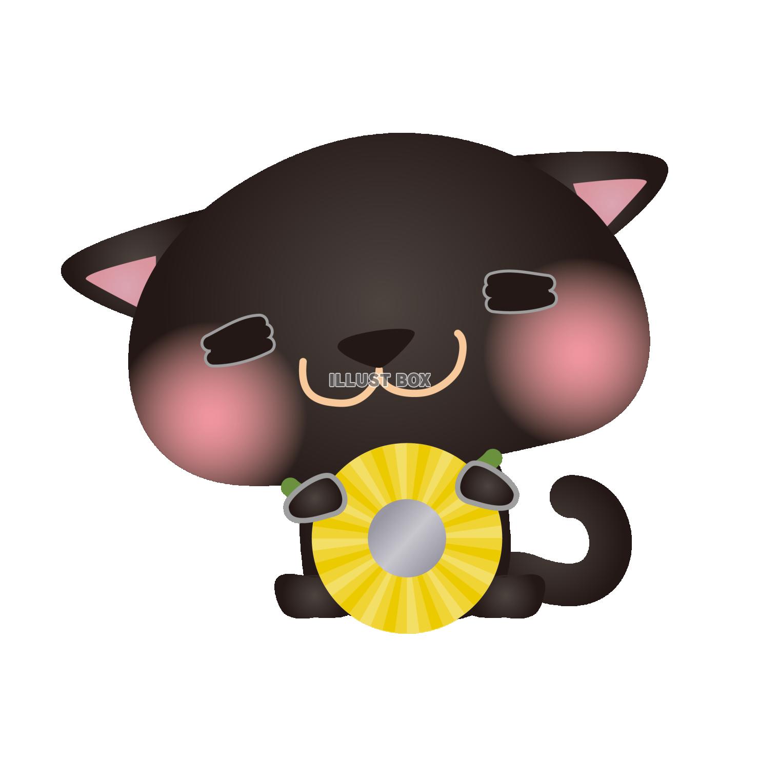 黒ねこ　メダル金