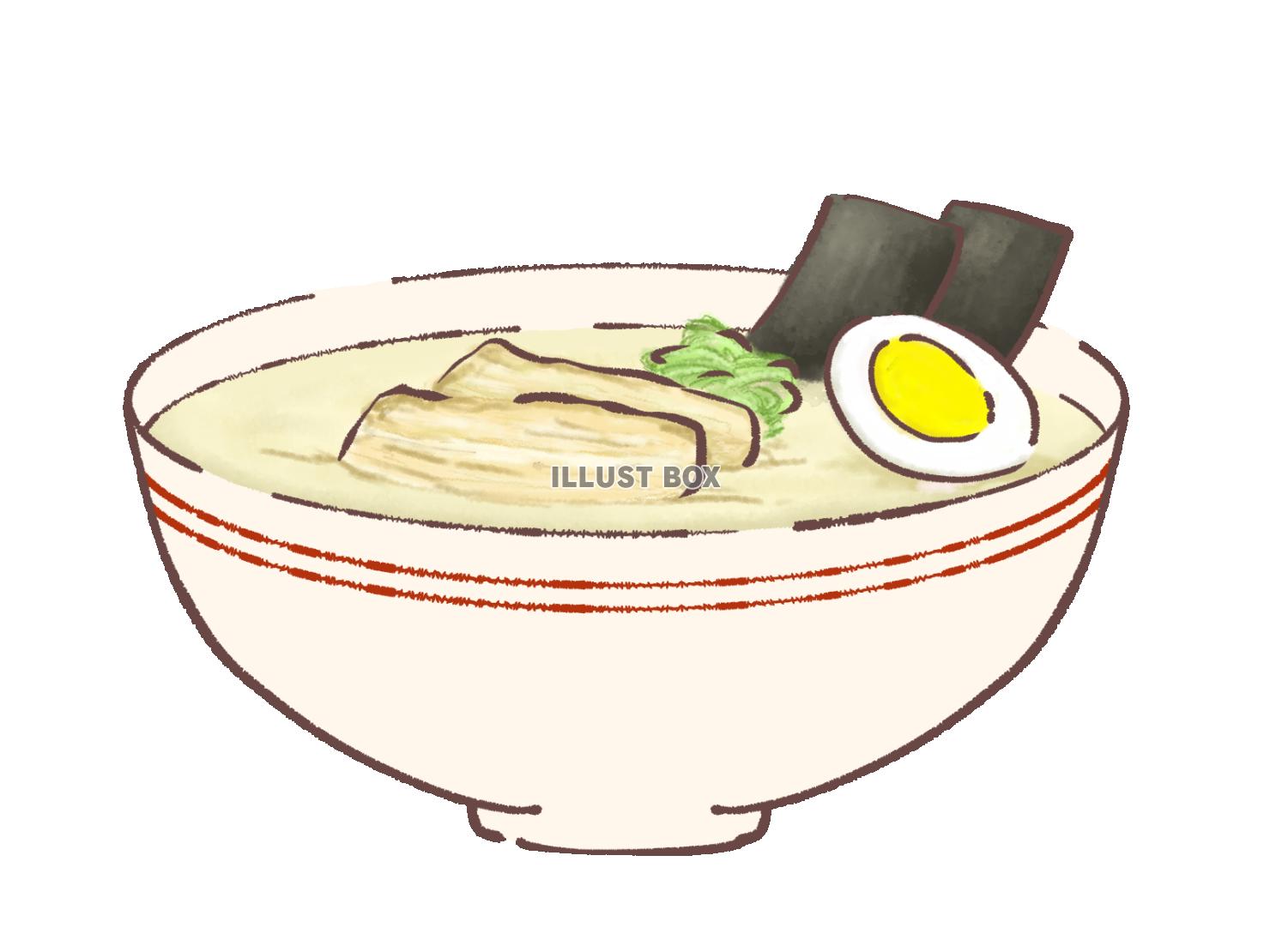 とんこつラーメンのイラスト