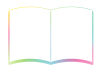 カラフルなグラデーションの本型フレーム