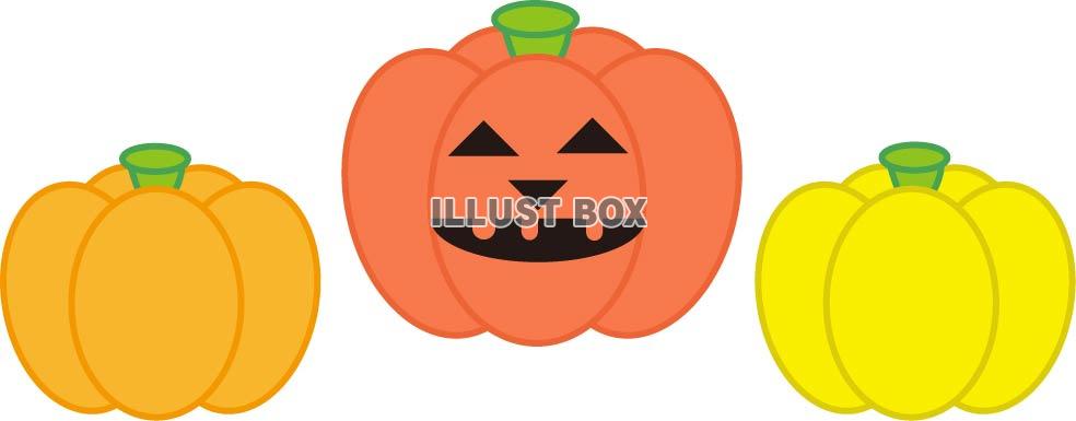 ハロウィンのカボチャのお化けのイラスト