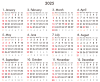 2025カレンダー　スタイリッシュ（透過PNG）EPSはCS2版