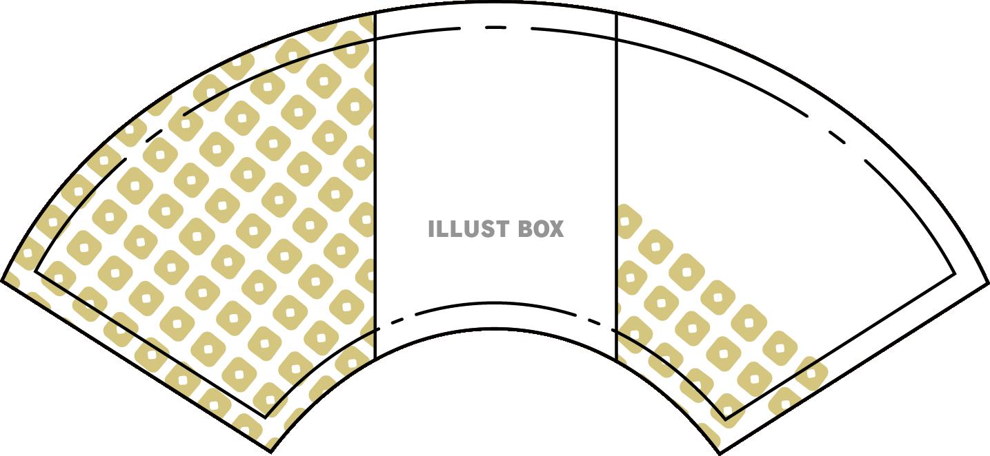 扇の和風飾り枠素材