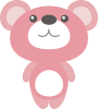 かわいいピンクのクマのぬいぐるみ