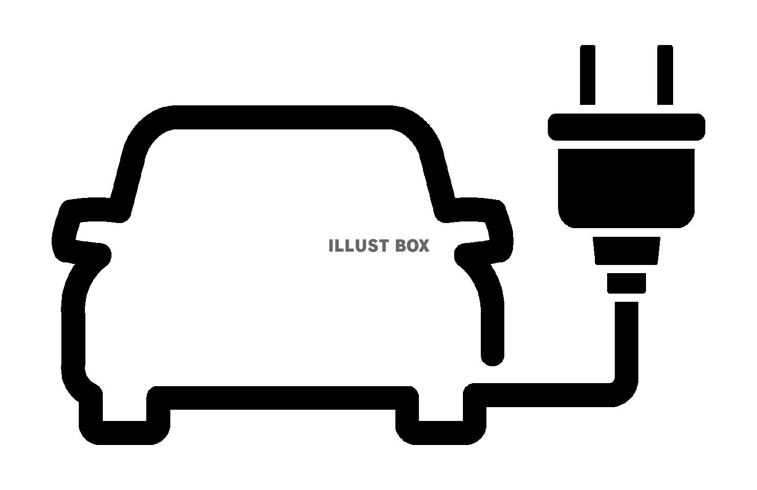 電気自動車とプラグアイコン