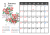 2025年1月　六曜入り　季節の植物のカレンダー　