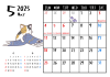 2025年5月　猫のカレンダー　
