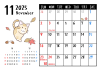 2025年11月　猫のカレンダー　