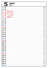 2025年5月　六曜入り　縦型カレンダー　
