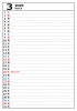 2025年3月　縦型カレンダー　
