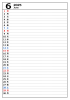 2025年6月　縦型カレンダー　