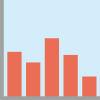 シンプルな棒グラフのアイコン