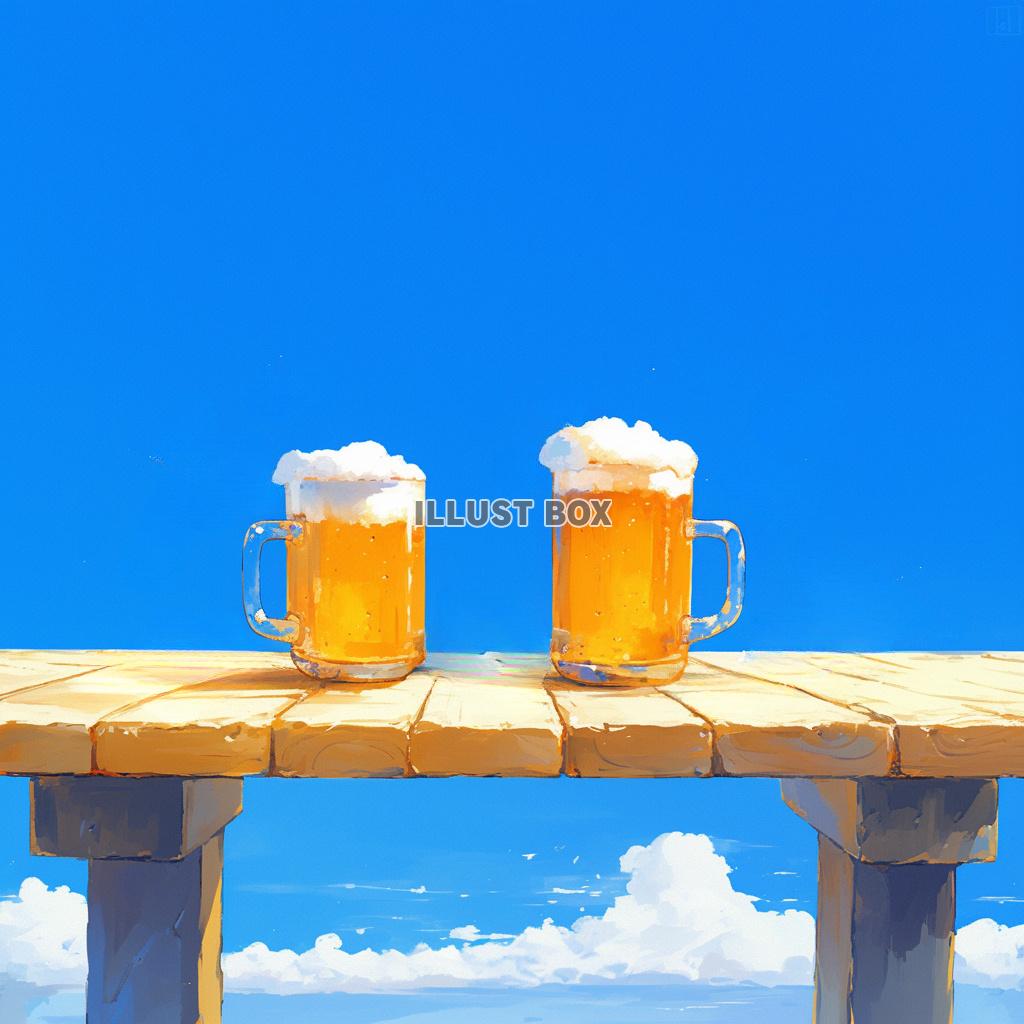 青空とビール01