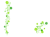縦ラインの音符と四つ葉のフレーム　緑