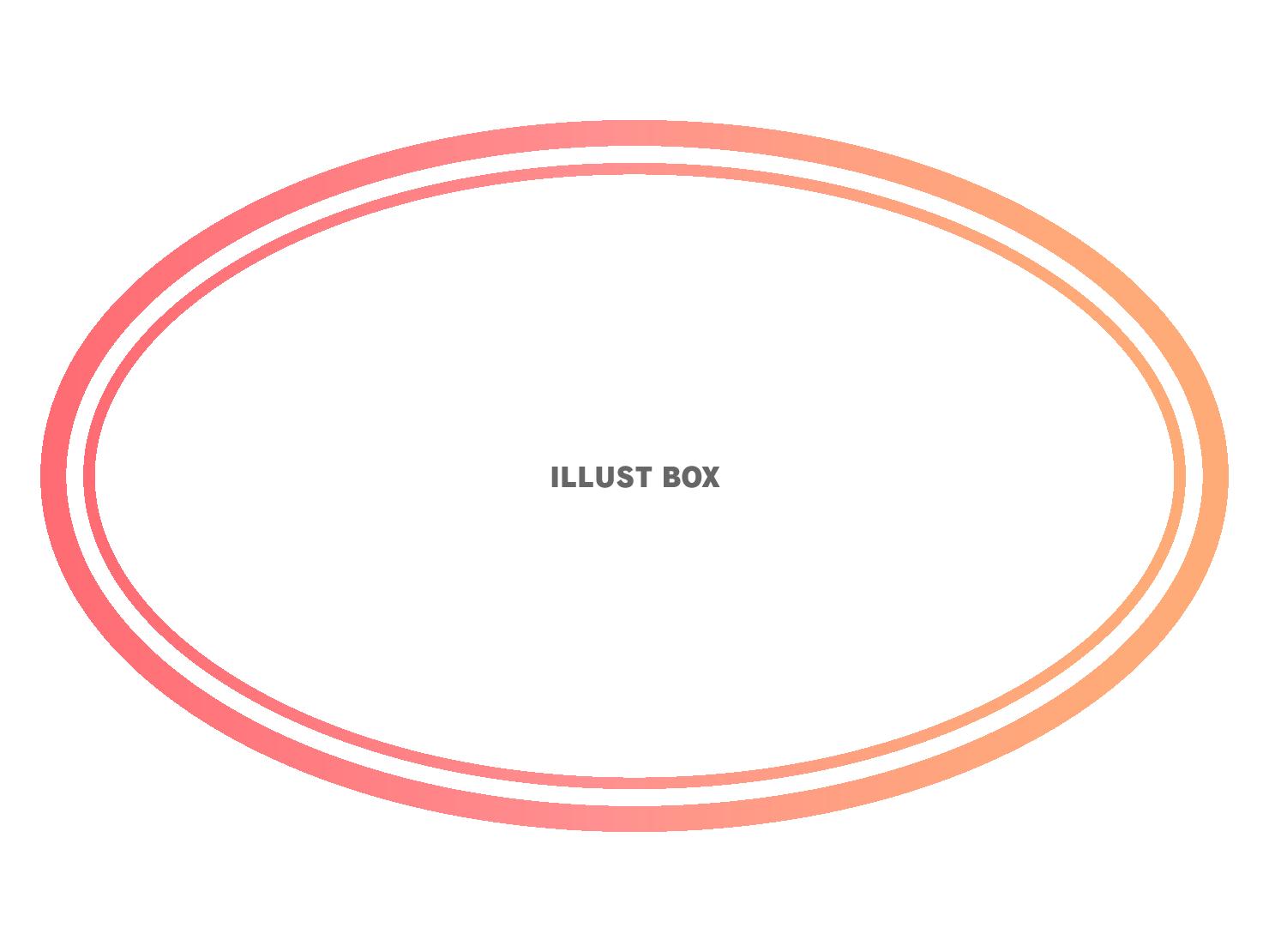 ピンクの楕円グラデーションフレーム　758