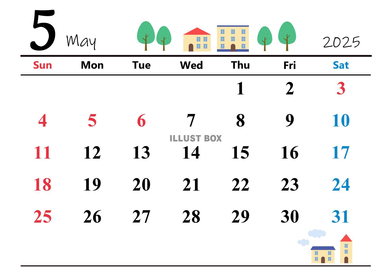 2025年（令和7年）5月カレンダー