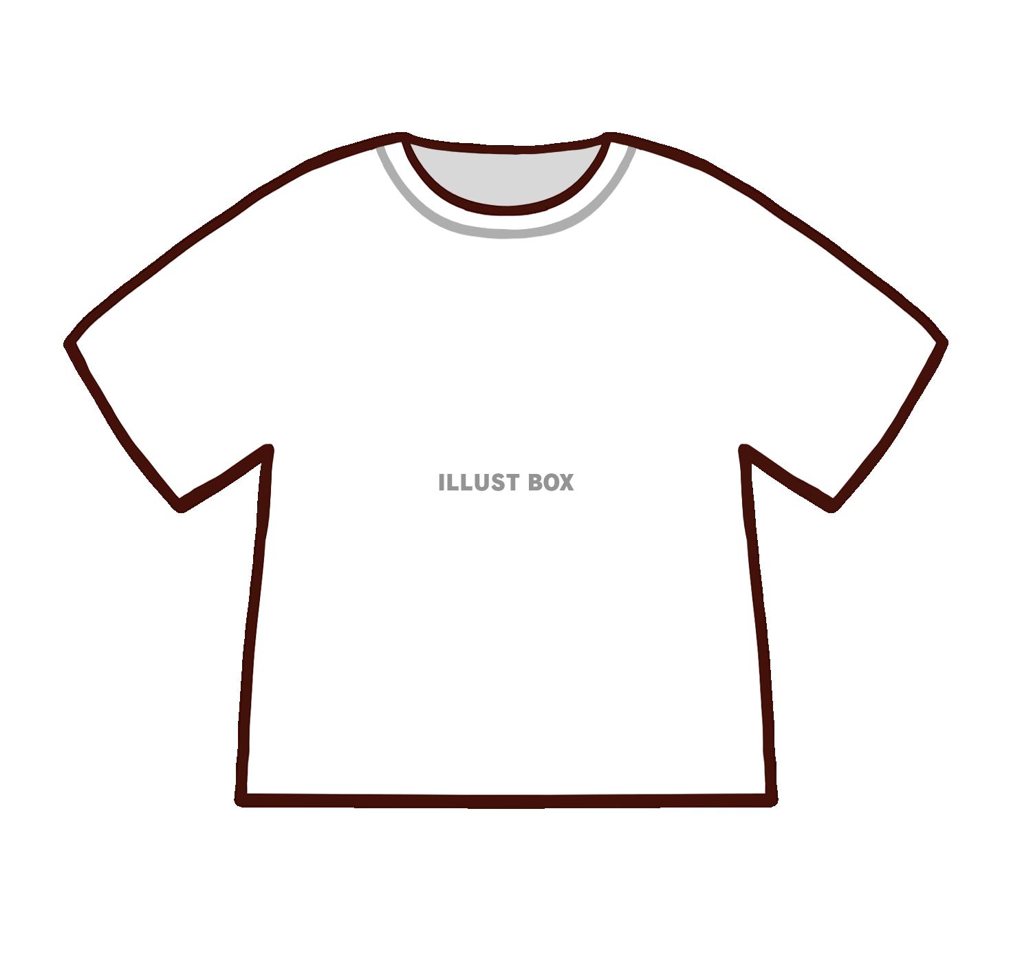 白いTシャツのイラスト