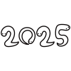 白黒の２０２５年のヘビ