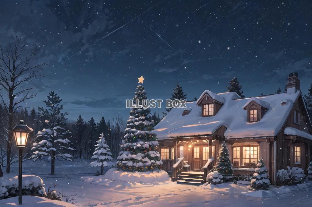 幻想的な風景　クリスマスのイラスト　No 310