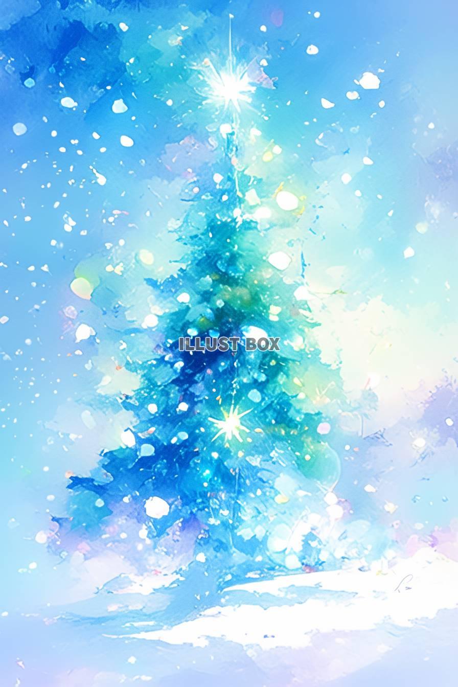 クリスマスイメージの背景や便せんに使いやすい絵本の様な星の水...