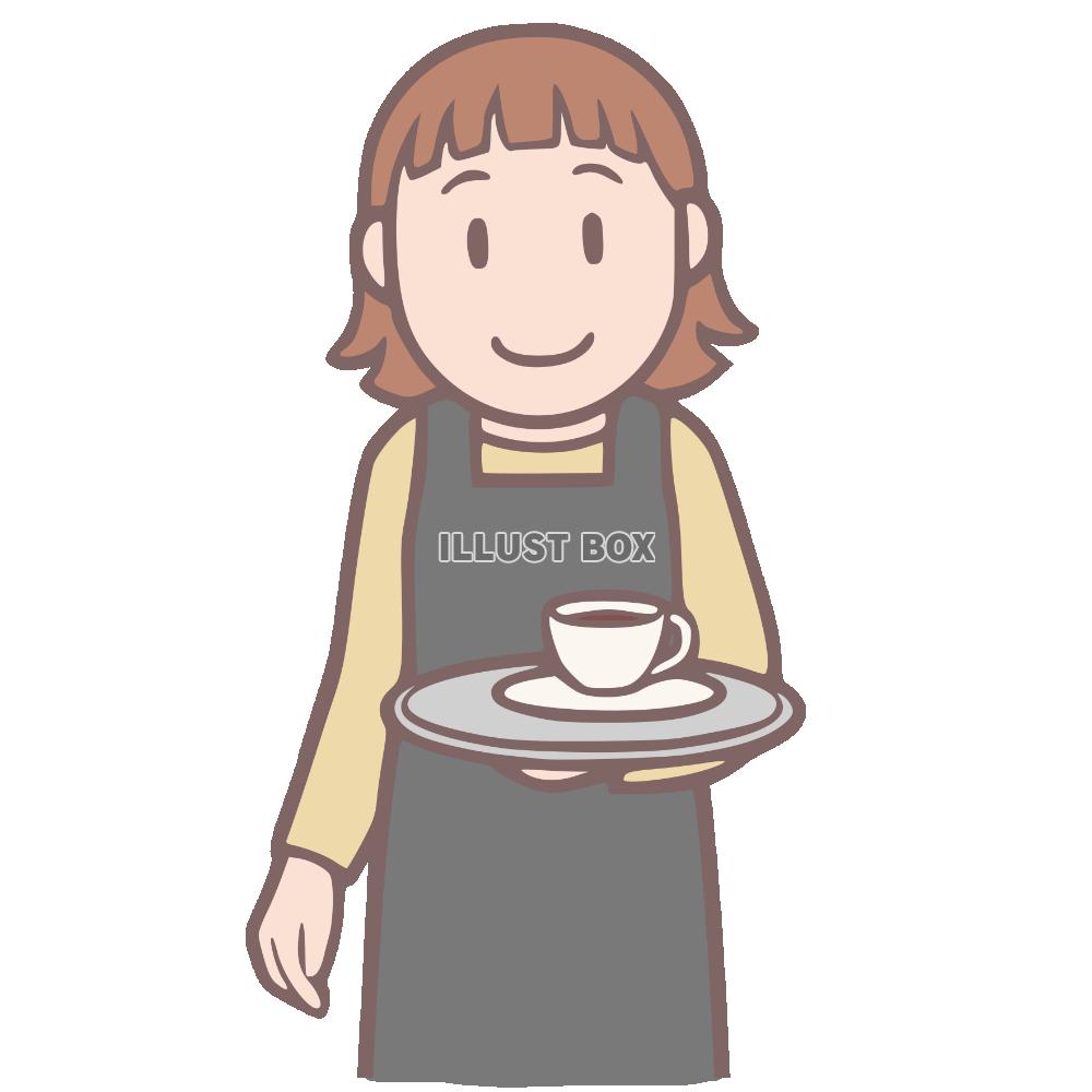 カフェスタッフの女性