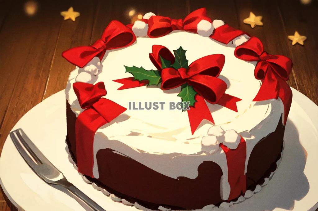 クリスマスケーキ　イラスト　No3