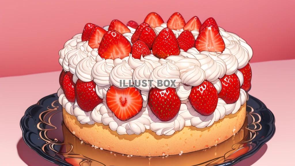 クリスマスケーキ　イラスト　No14