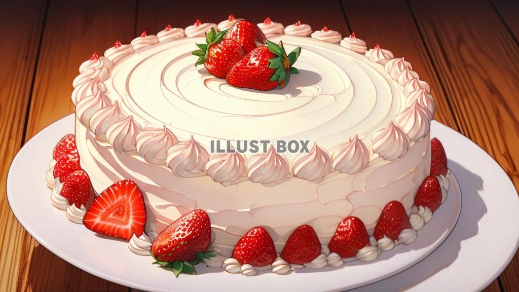 クリスマスケーキ　イラスト　No18