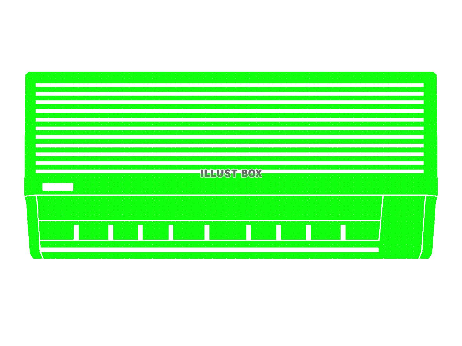 緑色のエアコンのシルエット