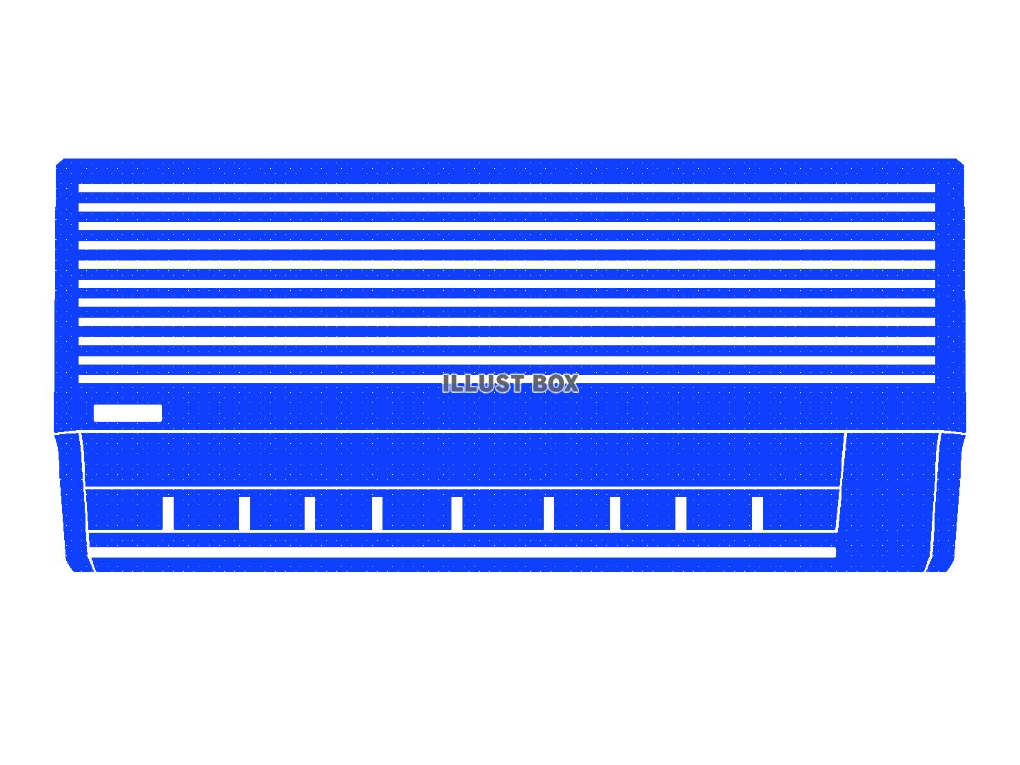 青色のエアコンのシルエット
