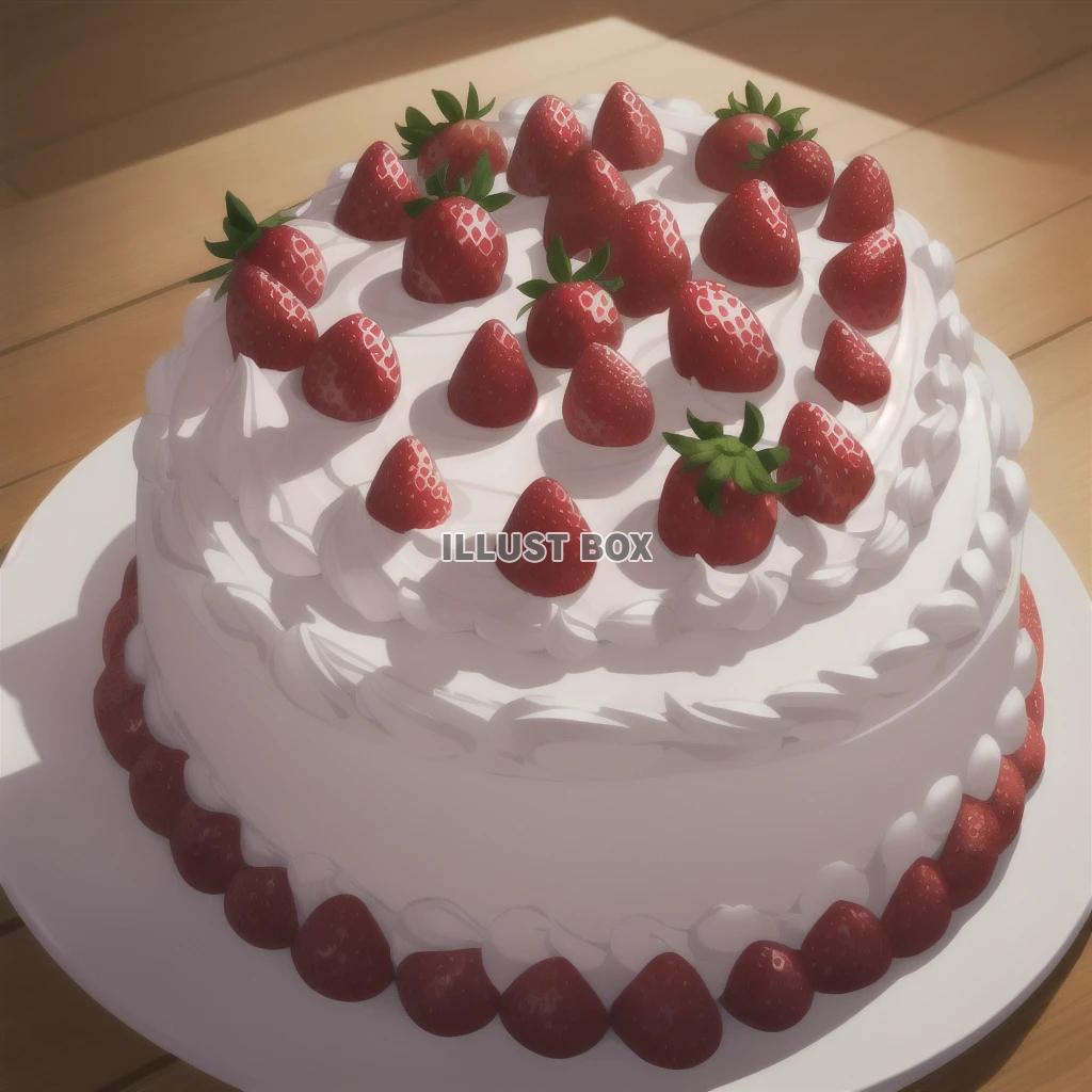 クリスマスケーキ　イラスト　No26