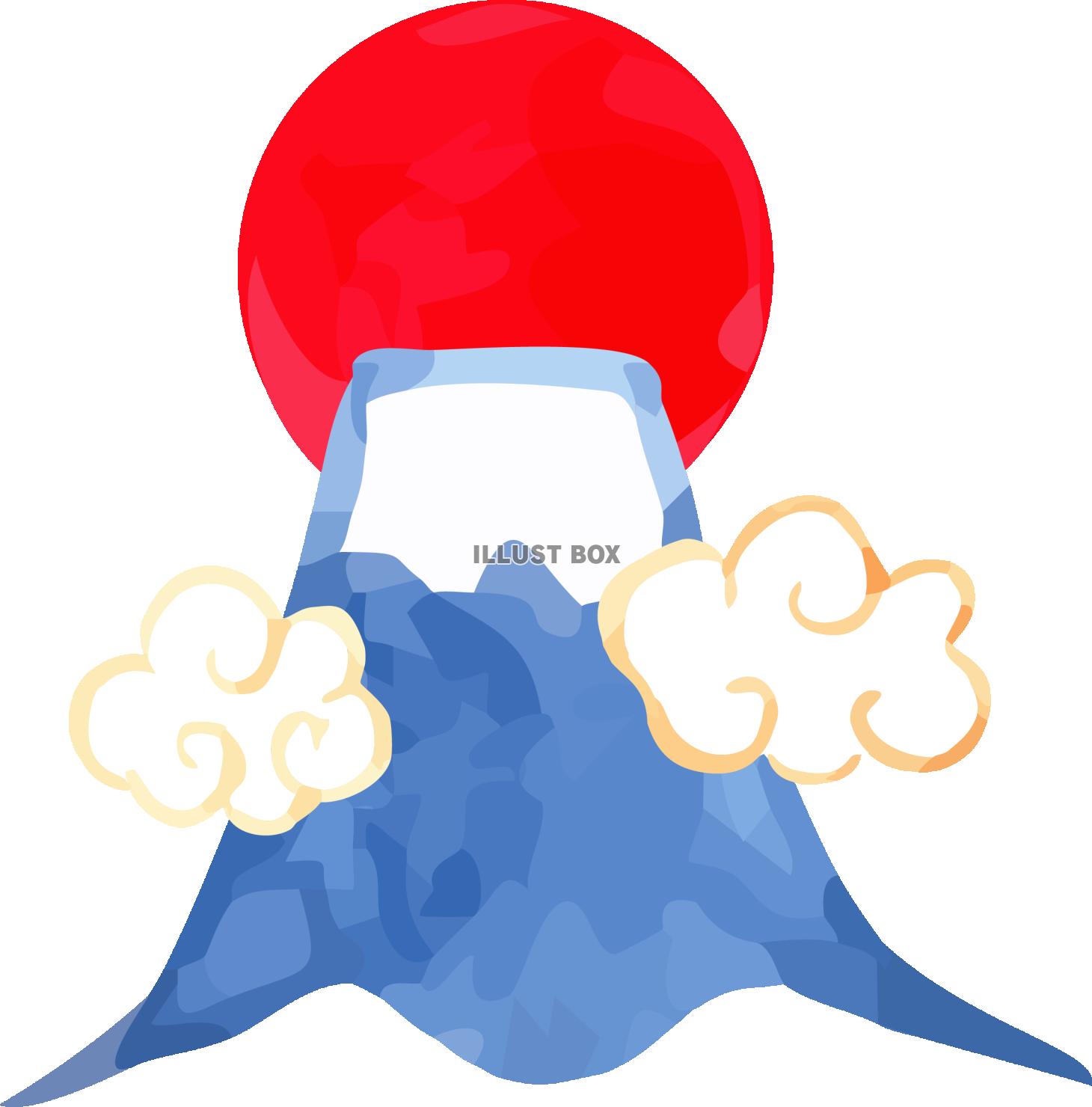 お正月イラスト10「富士山」