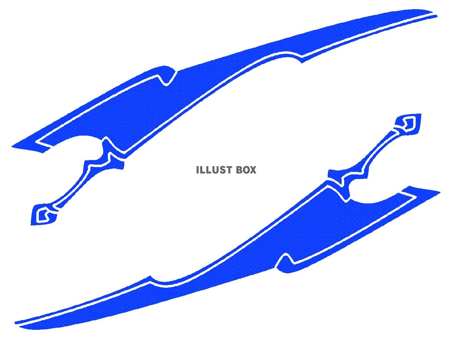 青色の双剣のシルエット