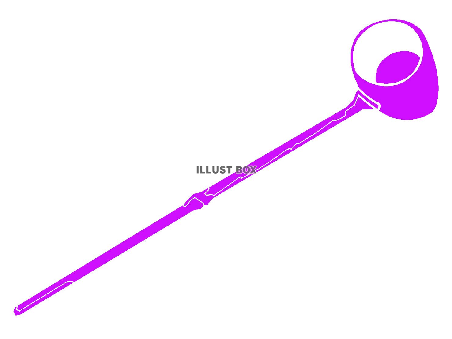 紫色の柄杓のシルエット
