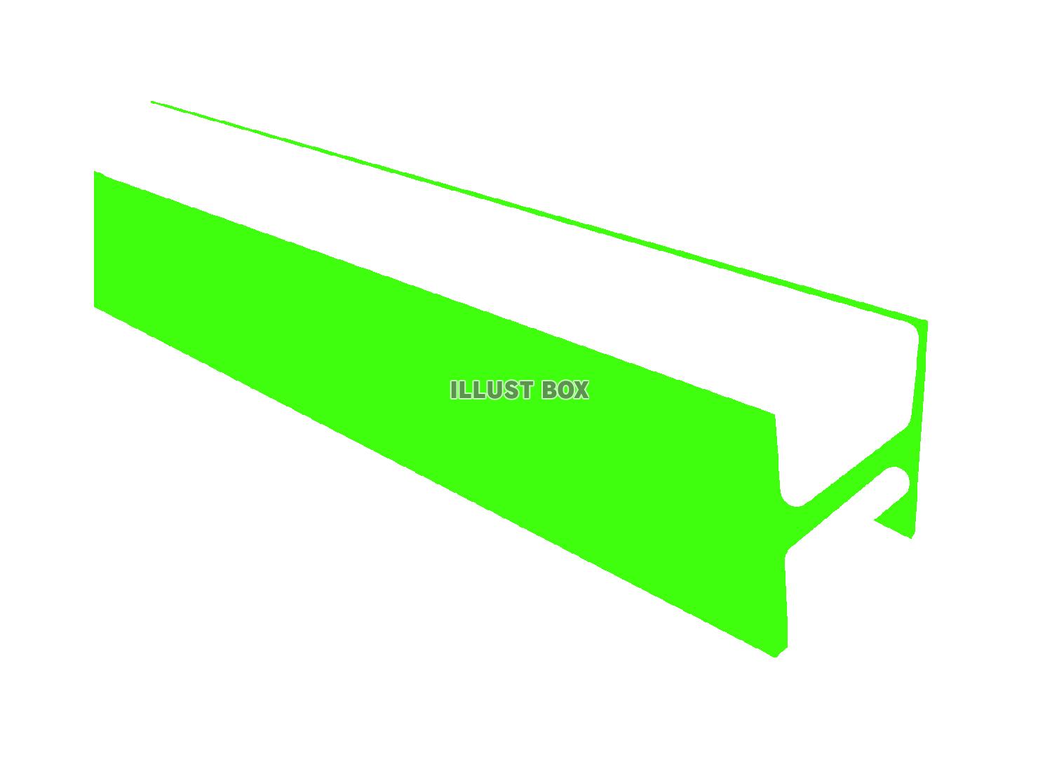 緑色のH形鋼のシルエット