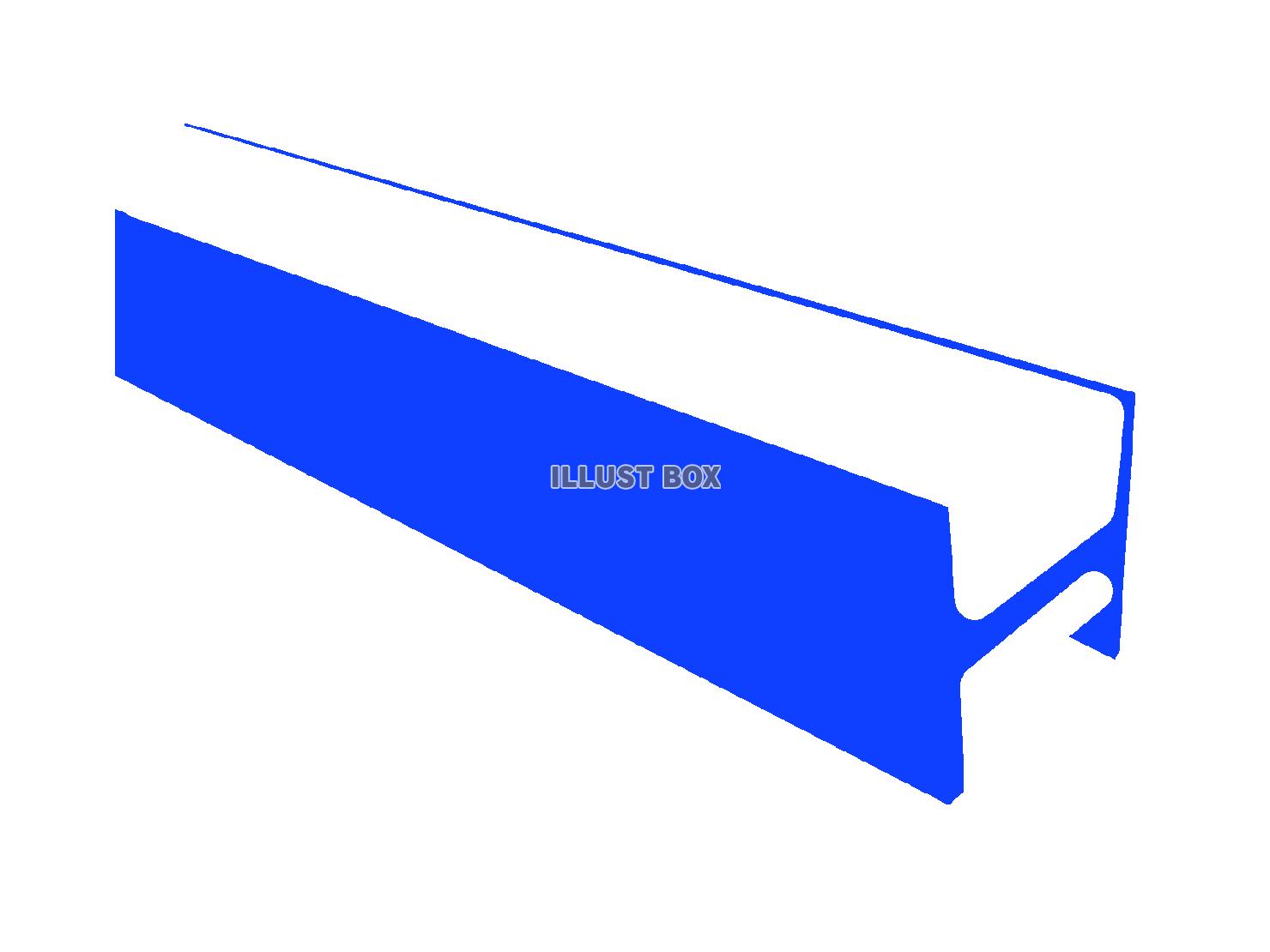 青色のH形鋼のシルエット