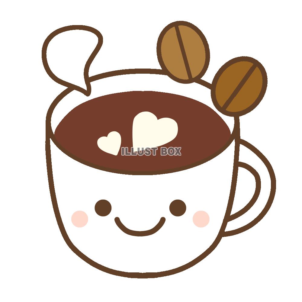 かわいいホットコーヒーイラスト　透過png