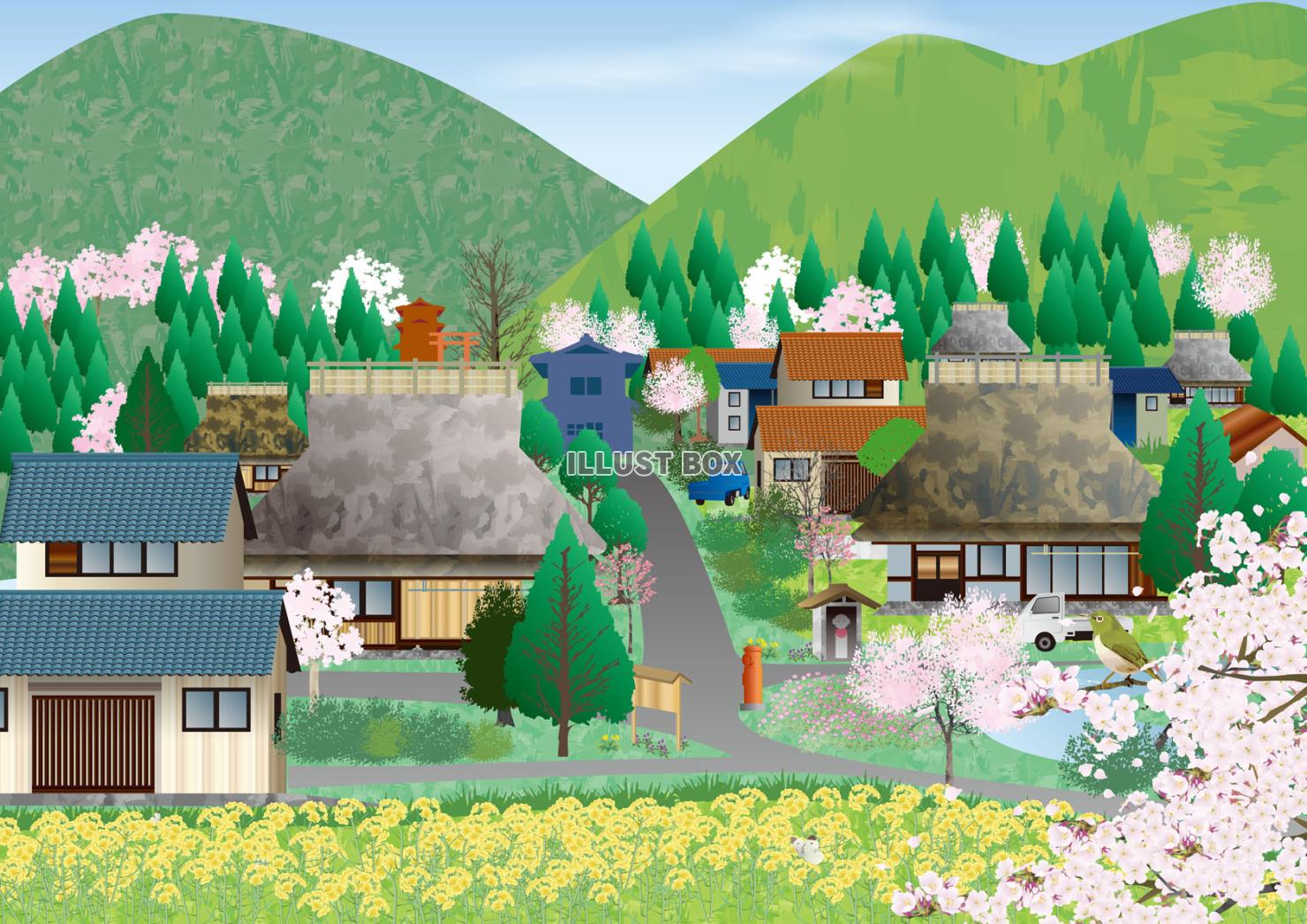 春の里山（ZIPに５倍拡大可能・高解像度画像）