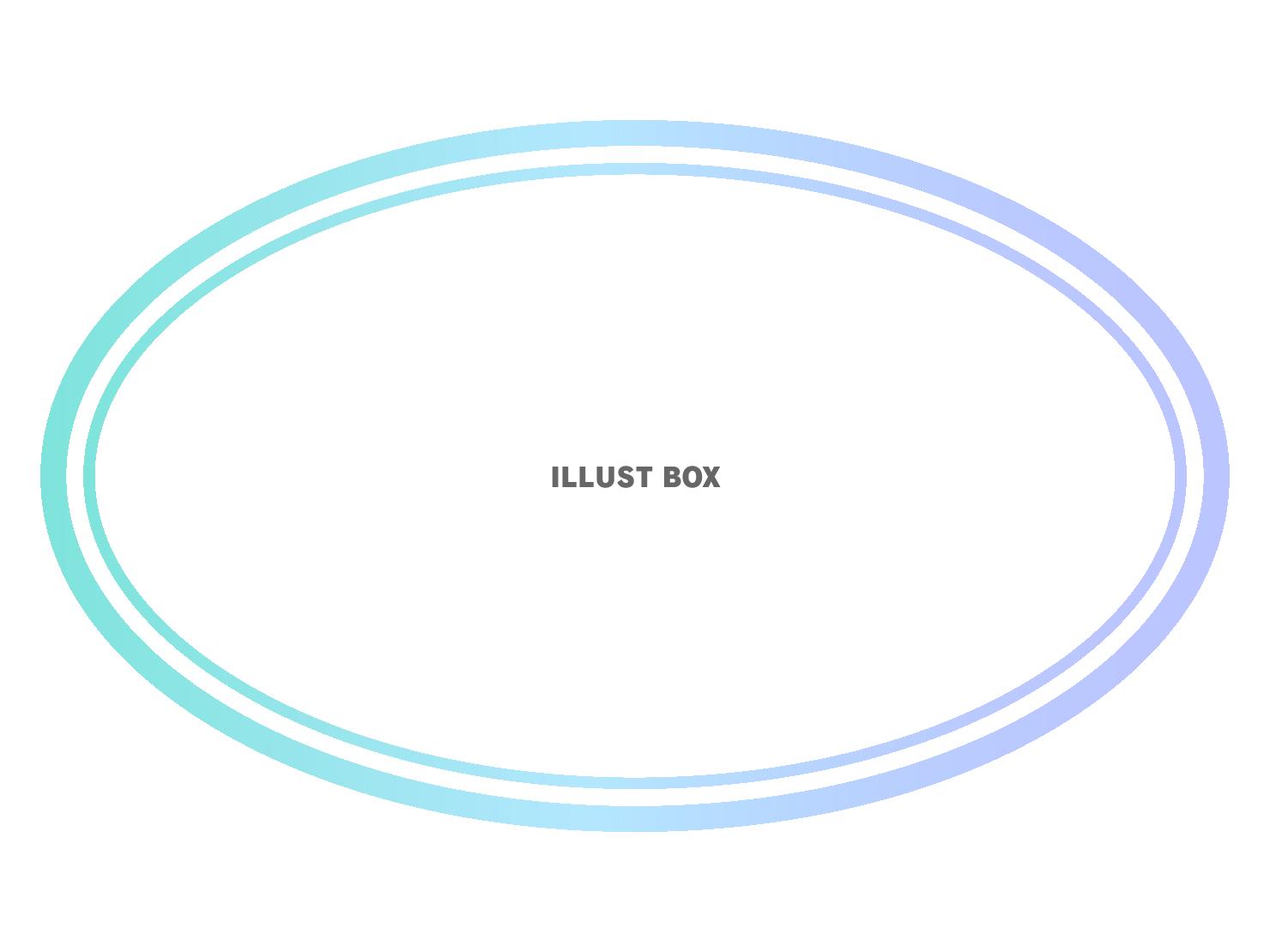 青系の楕円グラデーションフレーム　872