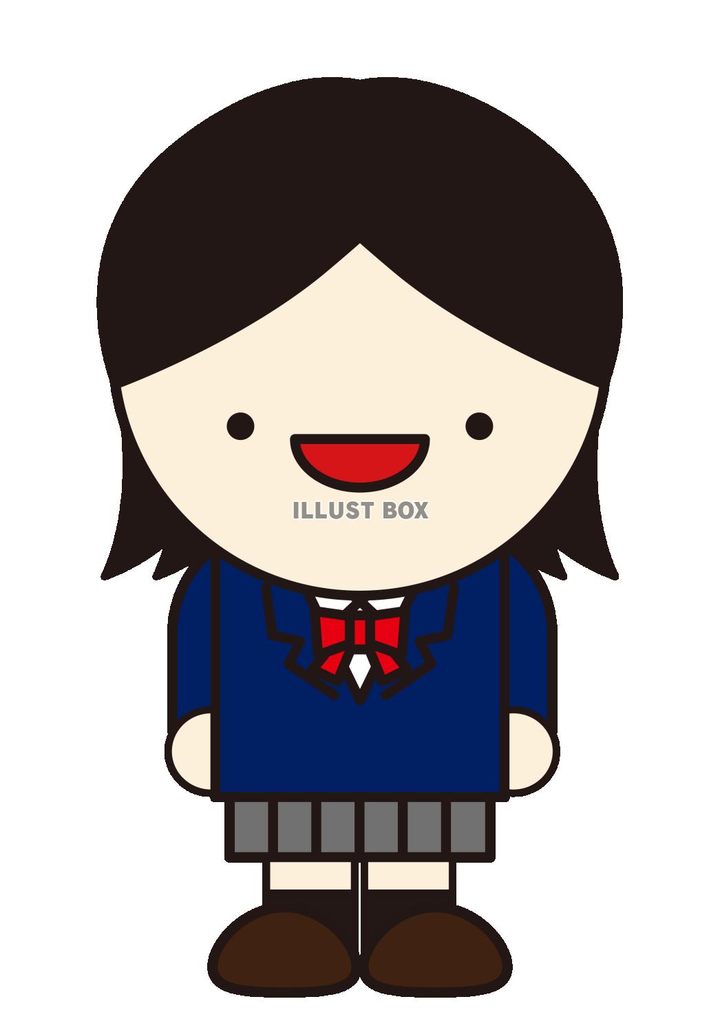 7_人物_高校生・ブレザーの制服・女子