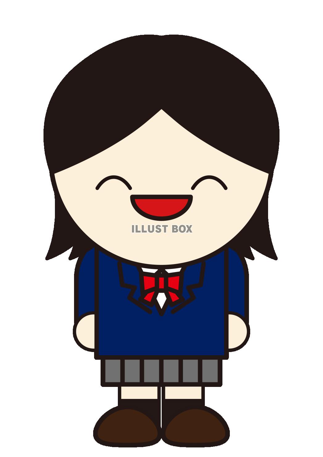 8_人物_高校生・ブレザーの制服・女子・笑顔