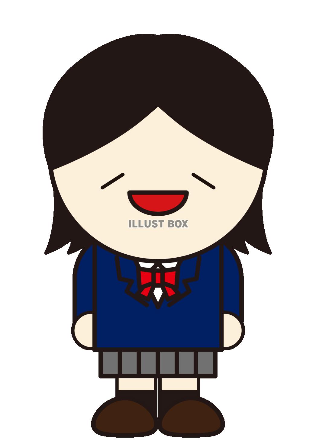 11_人物_高校生・ブレザーの制服・女子・まったり