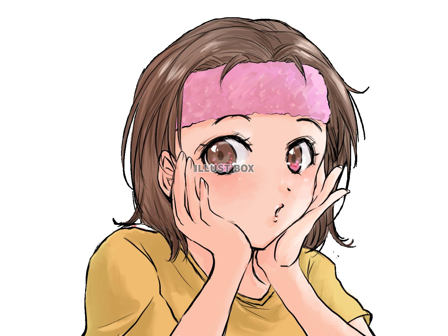 ヘアバンドをしている女の子