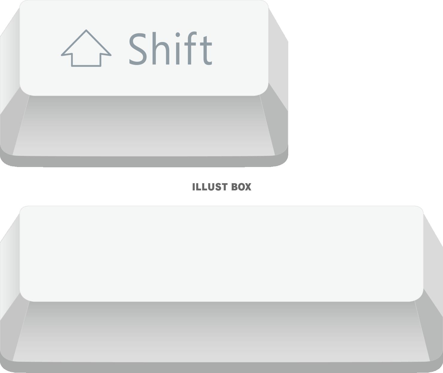 【透過png】シフトキー（Shiftキー矢印）とスペースキー...